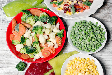 Frozen vegetables, quick frozen vegetables retain all the nutrients - healthy eating
