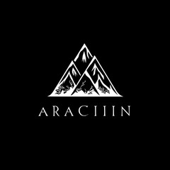 mountains  vector logo design 