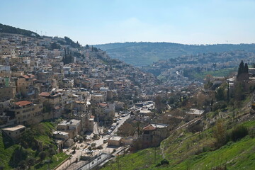 Obraz premium Jerusalem. Israel. View from the Wailing Wall. Old town.
