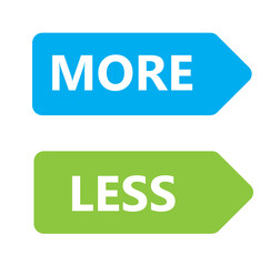 Arrows with more and less text
