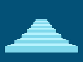 Ladder steps isolated on blue background. Ladder to success concept. vector illustration eps