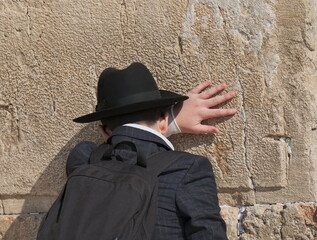 Israel. Jerusalem. Prayer at the Wailing Wall