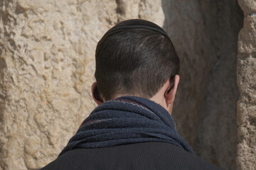 Obraz na płótnie Canvas Israel. Jerusalem. Prayer at the Wailing Wall