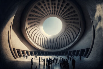 Grandiose open space architecture, the sky eye