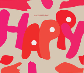 greeting card.happy birthday. bright illustration