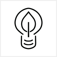 Doodle electric eco lamp icon Hand drawnart line Sketch vector stock illustration EPS 10