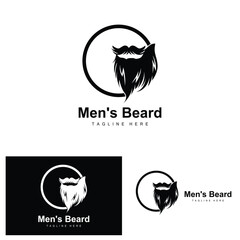 Beard Logo, Vector Barbershop, Design For Male Appearance, Barber, Hair, Fashion