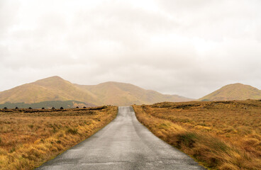 Empty road in Connemara, Ireland