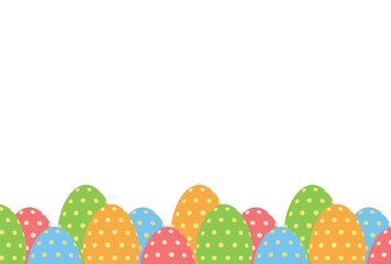 ドット柄のタマゴのフレーム背景素材