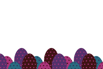 ドット柄のタマゴのフレーム背景素材