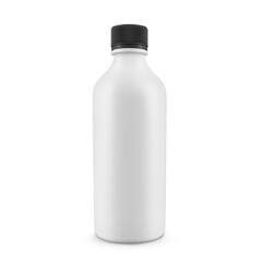 White plastic bottle mockup transparent