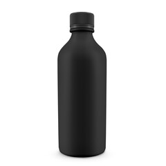 Black bottle transparent mockup
