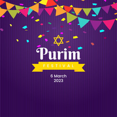 flat-vertical-poster-template-for-purim-holiday-celebration 1