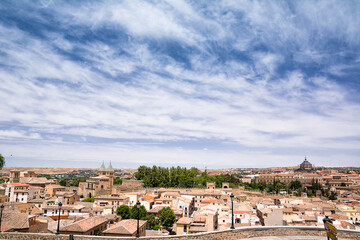 Panoramic view of the city overlooking the towers of the Bisagra Gate