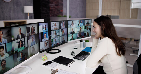 Video Conference Webinar Meeting Business Call