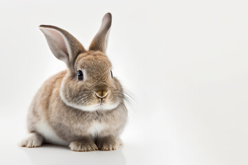 Obraz premium Isolated Rabbit, Generative Ai