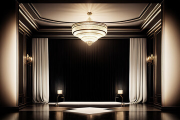 Hollywood Glam interior, Generative AI