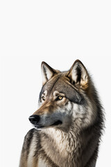 Wildlife animal wolf card design, Generative Ai