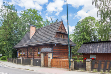 Traditional wooden house in the center of Zakopane, Poland