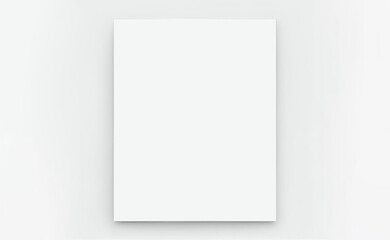 Minimalist poster mockup, frame on white background, soft shadow, IA générative