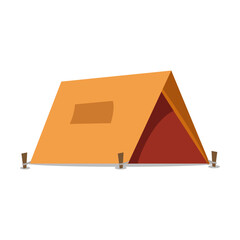 tent isolated on white camping trekking sign symbol vector