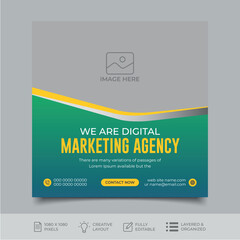 Digital marketing social media post design template