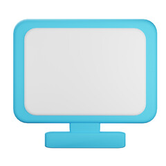 computer screen 3d icon cartoon minimal style