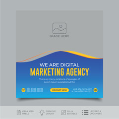 Digital marketing social media post design template