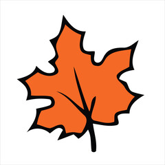 Leaf coloring page for kids.