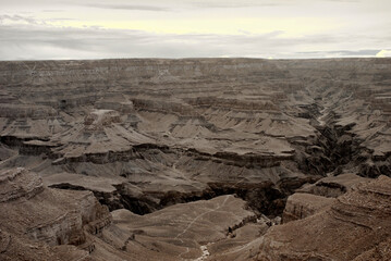 Fototapeta na wymiar Grand Canyon Arizona In Infrared Sepia