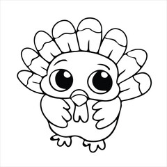 Thanks giving coloring page for kids.