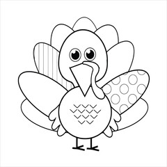 Thanks giving coloring page for kids.
