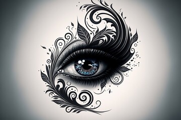 Woman's eye art