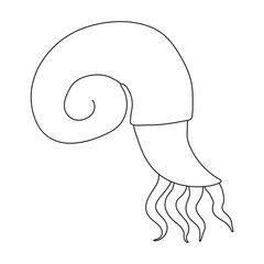 Plankton vector icon.Outline vector icon isolated on white background plankton.