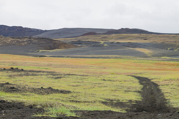 Fototapeta na wymiar Iceland landscape near Hverfell volcano, Iceland landmark