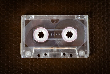 Old Audio Tape Cassette closeup