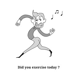 Exercise funny illustration 
