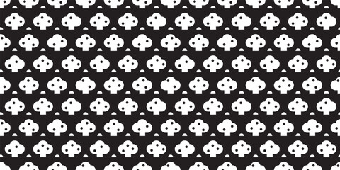 Tree illustration background. Seamless pattern.Vector. 木のイラストパターン