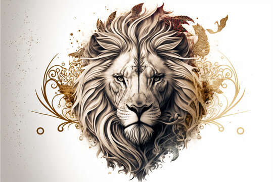 Lion Tattoo SVG Cut file by Creative Fabrica Crafts · Creative Fabrica-cheohanoi.vn