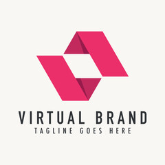 Abstract Initial Letter V and A Logo. V A shape concept Illustration