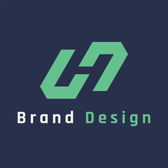 Abstract Initial Letter H Logo. H shape isolated Illustration