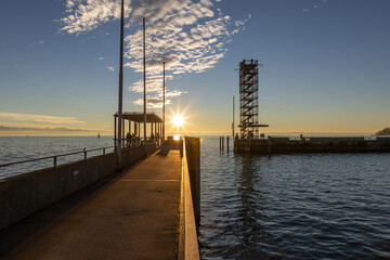 Saarschleife im Sonnenaufgang