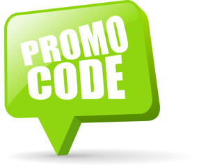 Promo code glossy web icon