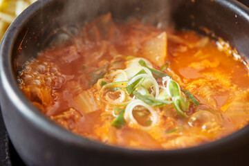 Pork and Kimchi Stew ,Korean food 