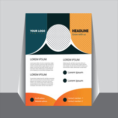 modern design template Business Flyer Brochure design,layout Vector eco , ,cover template  poster, in A4 size with Graphic InDesign technology training and workshop     