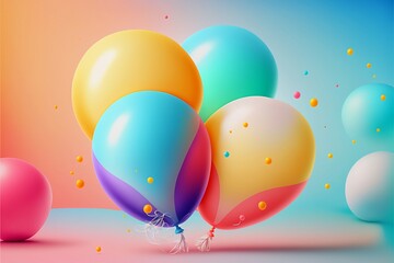 Colorful fun balloon illustration