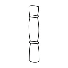 Stem sugar cane vector icon.Outline vector icon isolated on white background stem sugar cane.