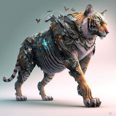Animal with machine parts - cyborg
