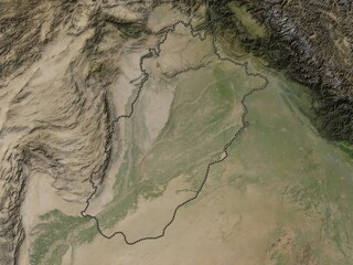 Punjab, Pakistan. Low-res satellite. No legend