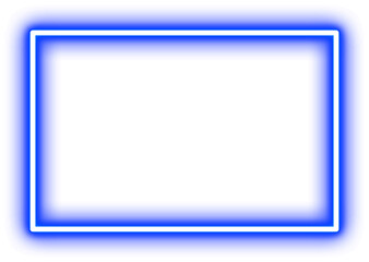 Blue Neon Glowing Shape